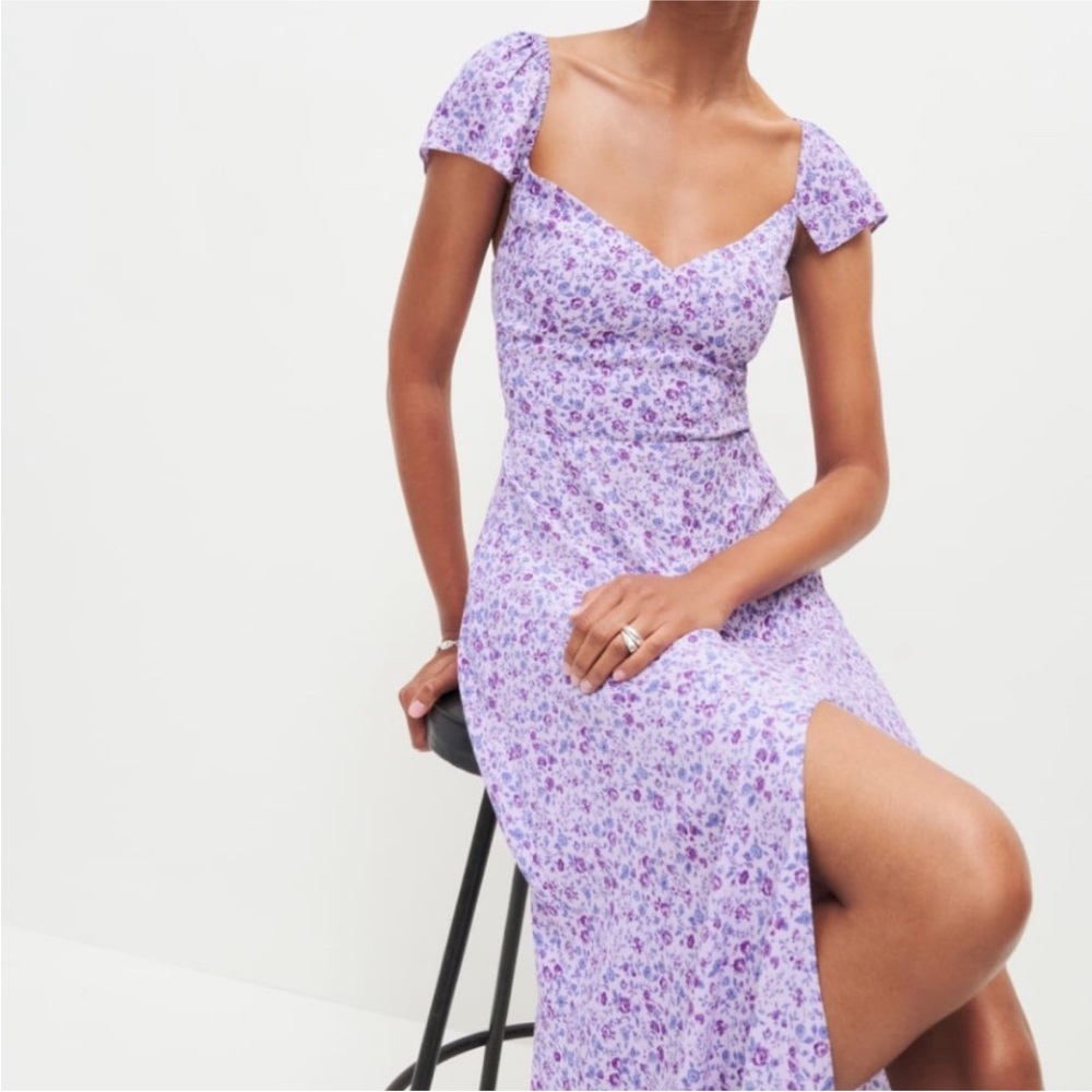 Reformation Baxley Dress in Purple - Size 6
